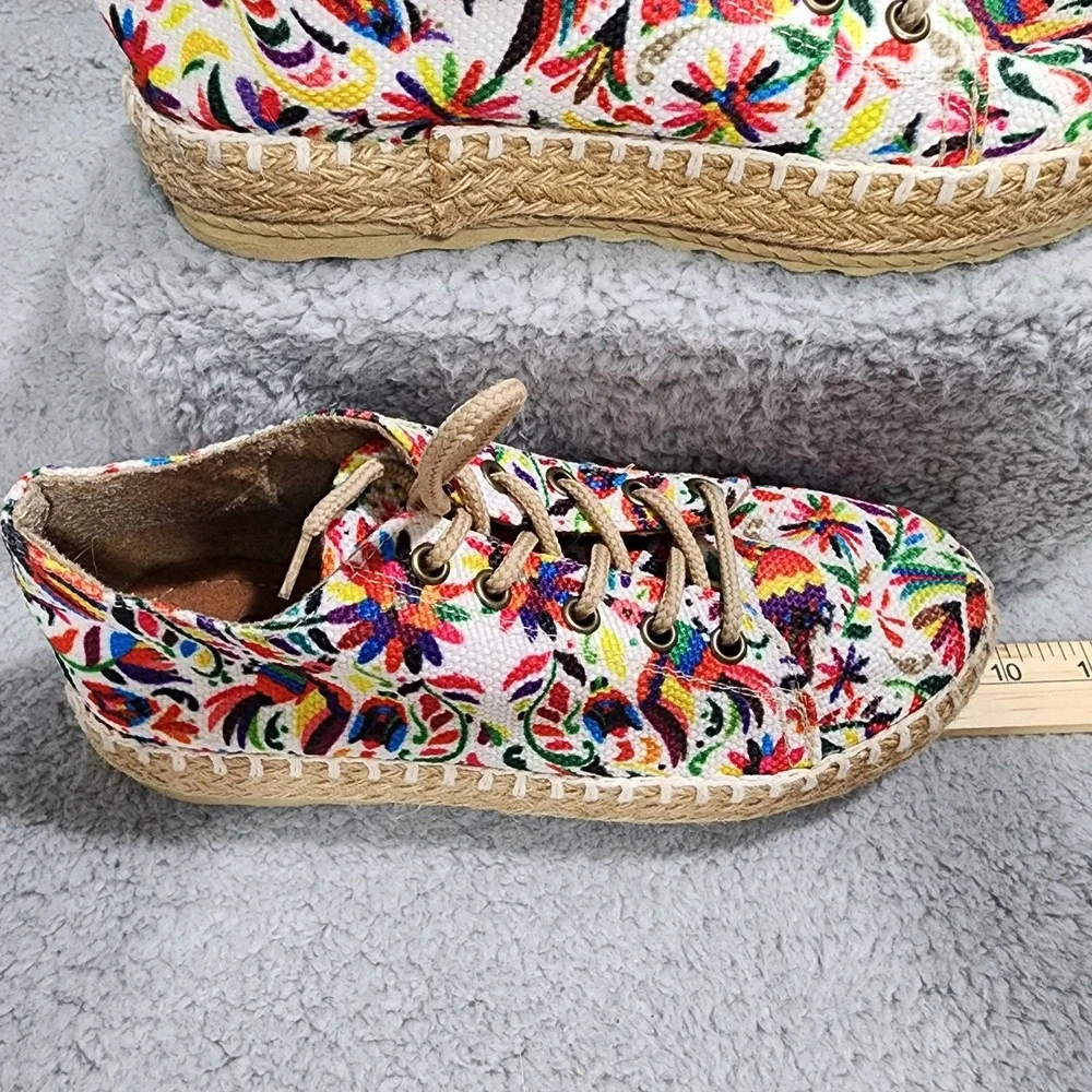 Riviera Corazon Espadrille‎ Calzados Shoes Womens Floral Birds Colorful Lace Up